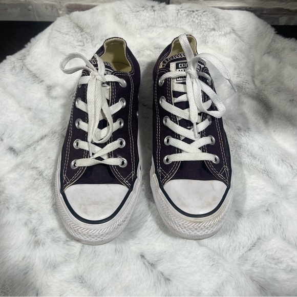 Converse Dark Purple Canvas Sneakers men’s size 4 women’s size 6 - Picture 2 of 5